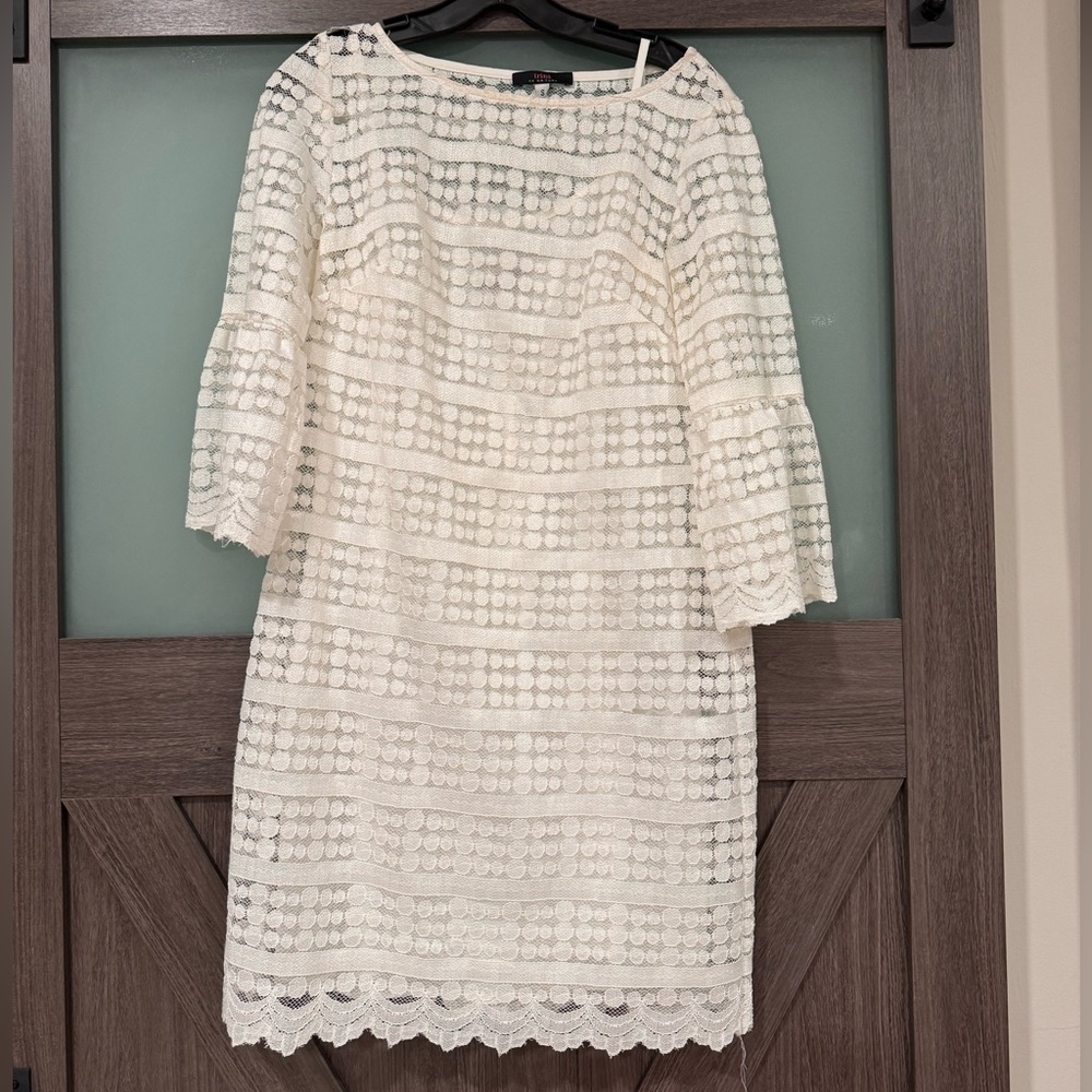 Two piece white lace dress. Size small